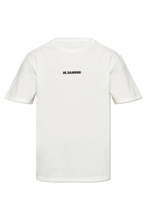 Cream Cotton T-shirt with a logo JIL SANDER+ - Vitkac Canada